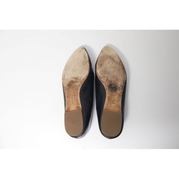 Coach Oakland Snake Print Pointed Ballet Flats in Black Leather - Picture 5 of 8